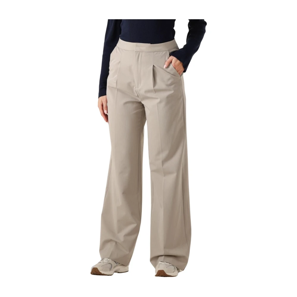 Notre-v Elegante Zand Pantalon voor Vrouwen Beige Dames