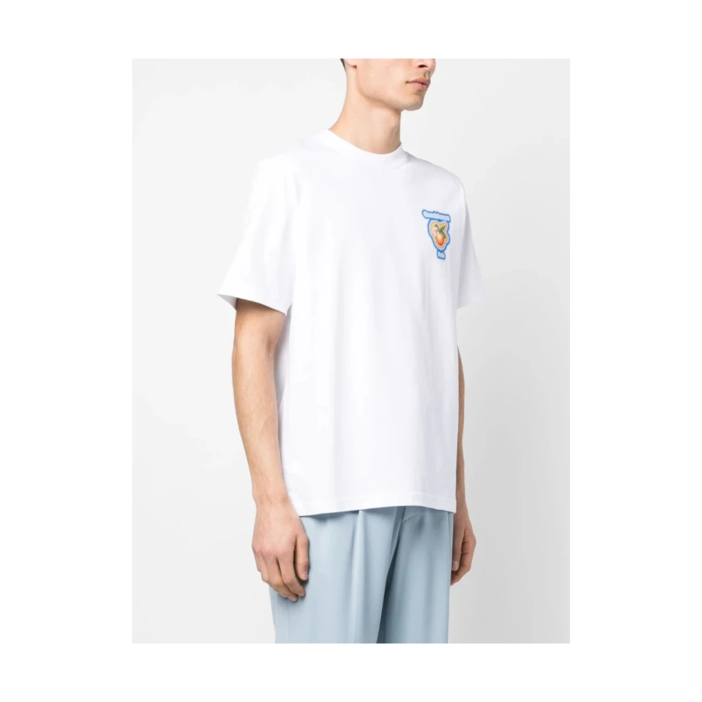 Casablanca Radiating Orange T-Shirt White Heren