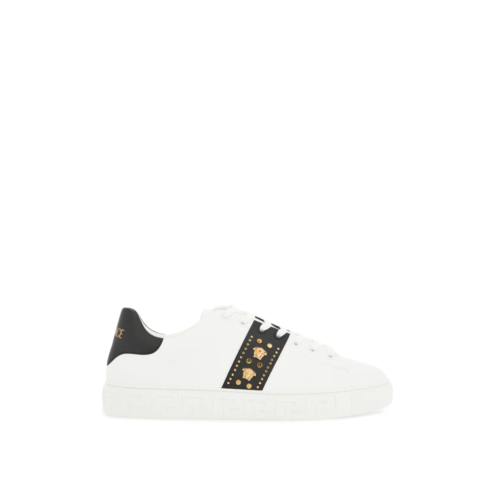 Versace Studded Greek Sneakers Heren Schoenen Wit