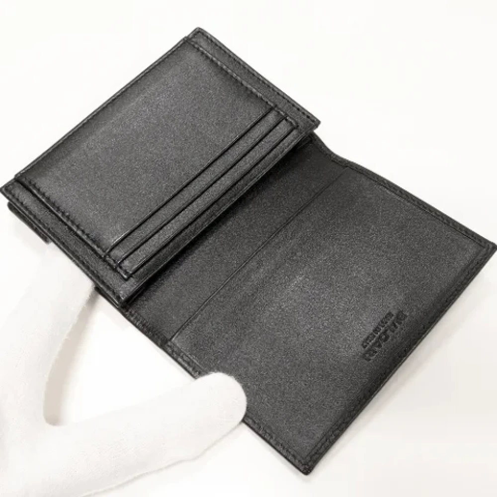 Bvlgari Vintage Pre-owned Canvas wallets Black Dames