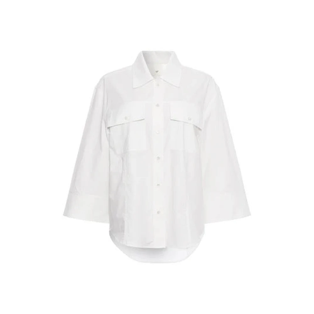 Heartmade Klassieke Witte Shirt met Voorzakken White Dames