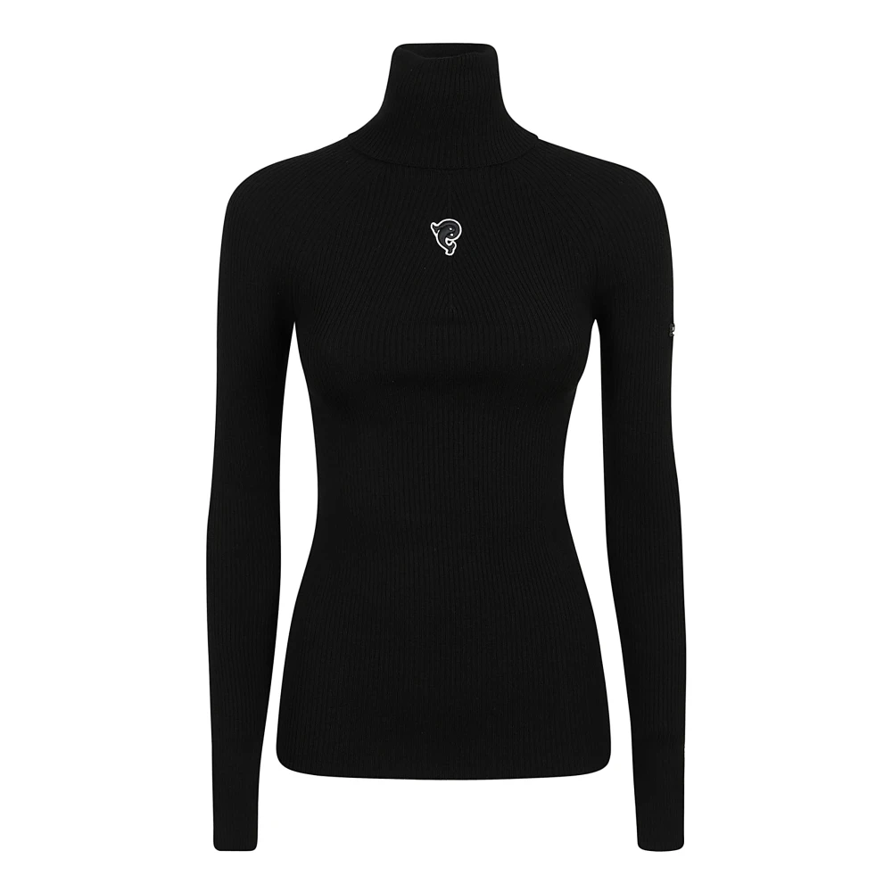 EMILIO PUCCI Zwarte Wol Turtle-Neck Top Black Dames