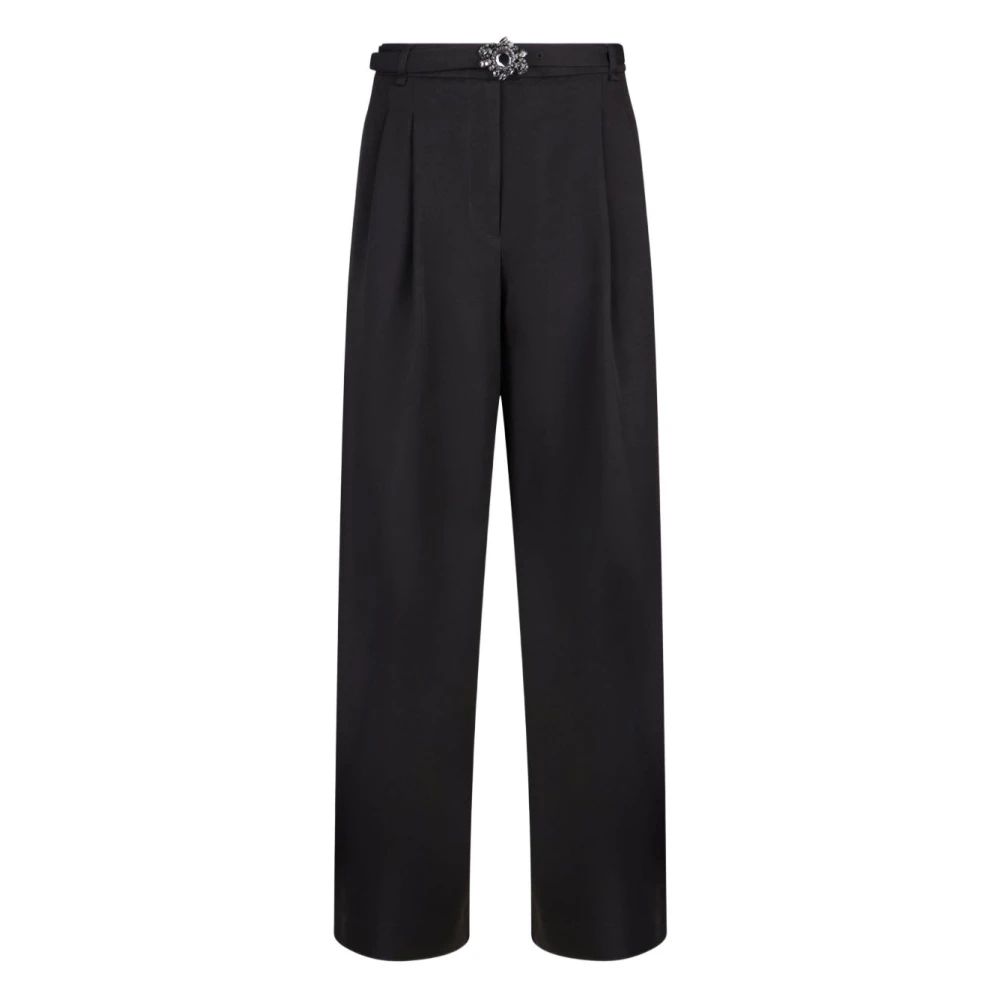 Liu Jo Vrouw Zwart Palazzo Broek Met Riem