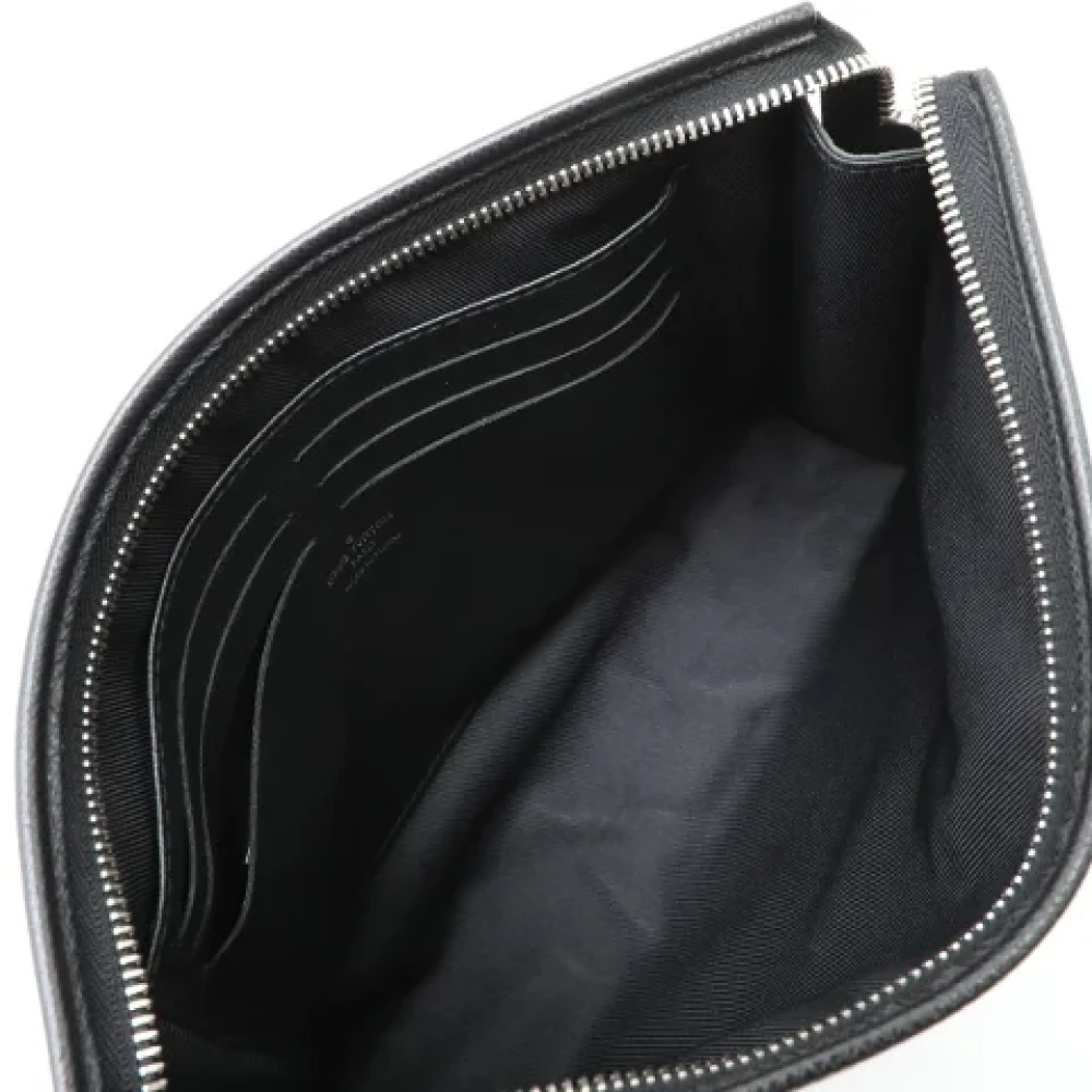 Louis Vuitton Vintage Pre-owned Leather clutches Black Heren