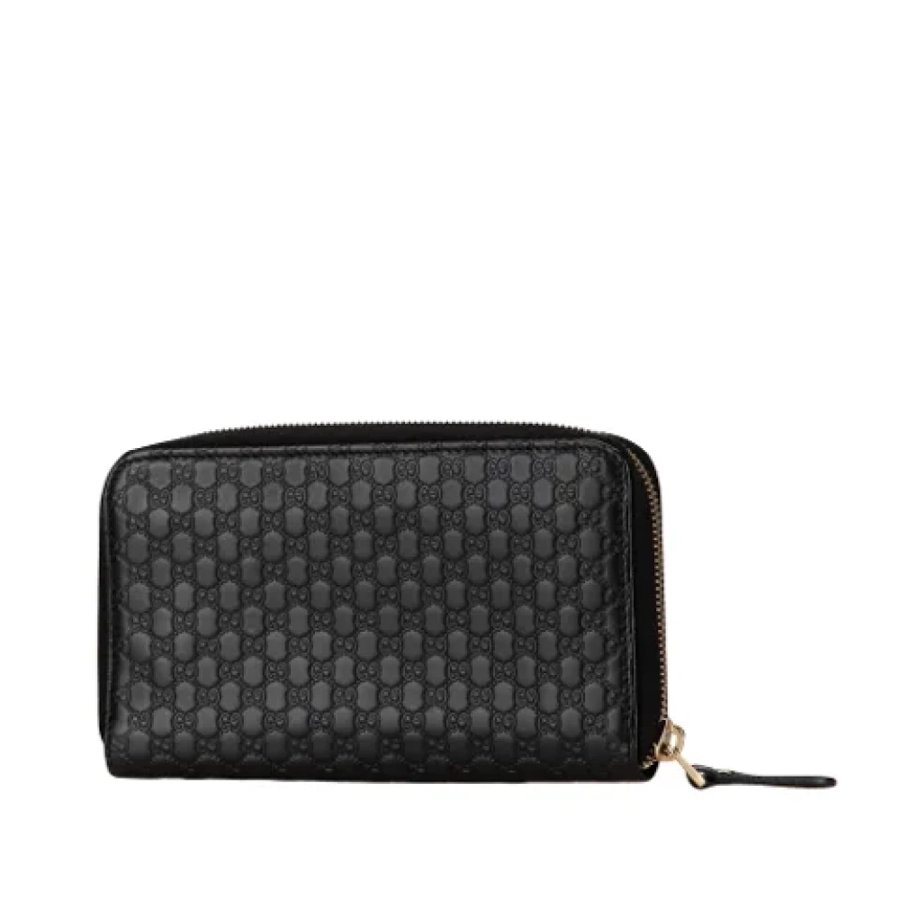 Gucci Vintage Pre-owned Leather wallets Black Dames