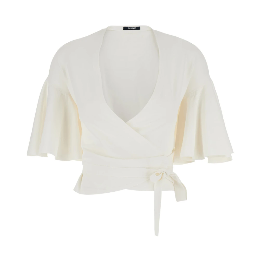 Jacquemus White Blouses, Female, Xs, Paysan Knit
