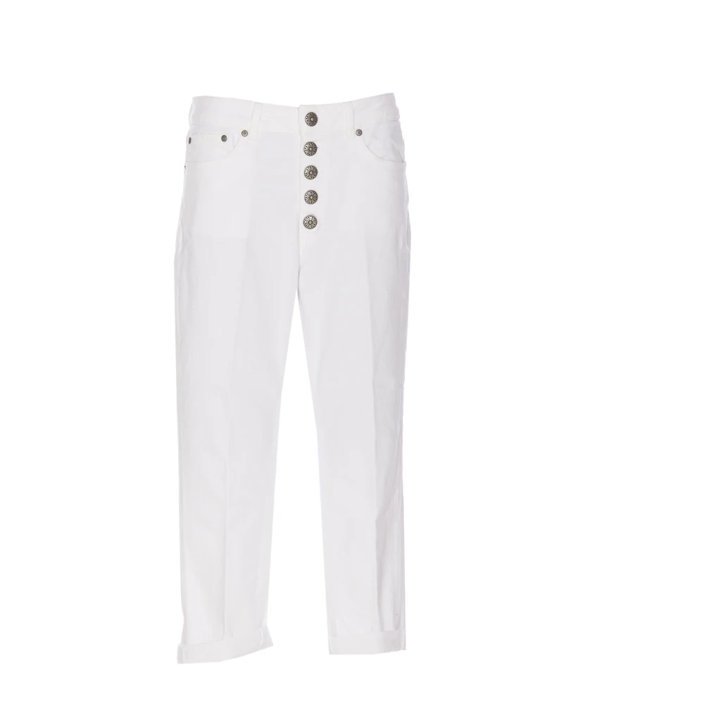 Dondup Women's White Koons Denim Trousers - Cropped Jeans - W27 - Jeans