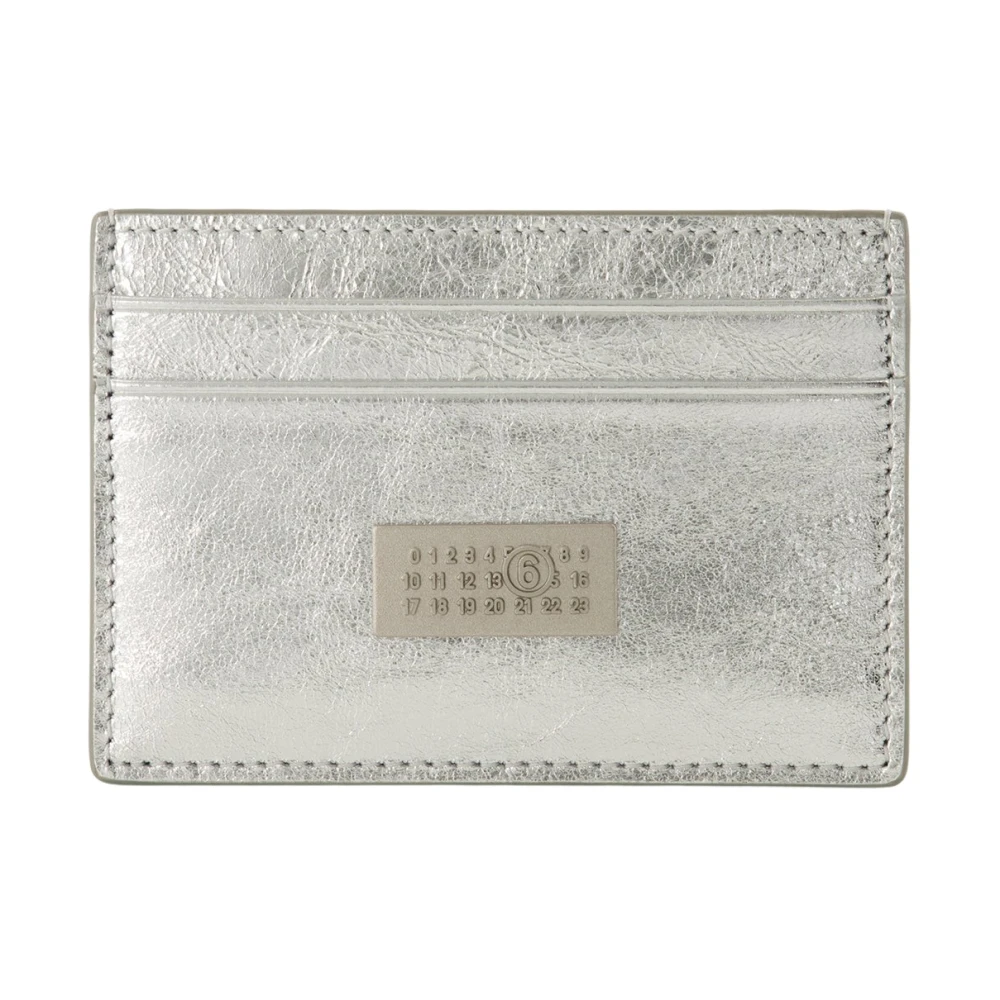 Mm6 Maison Margiela Unisex Gray Numeric Metallic Cardholder
