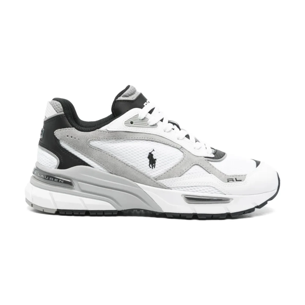 Polo Ralph Lauren Uomo Bianco Sneakers In Pelle Bianca Casual Trainer