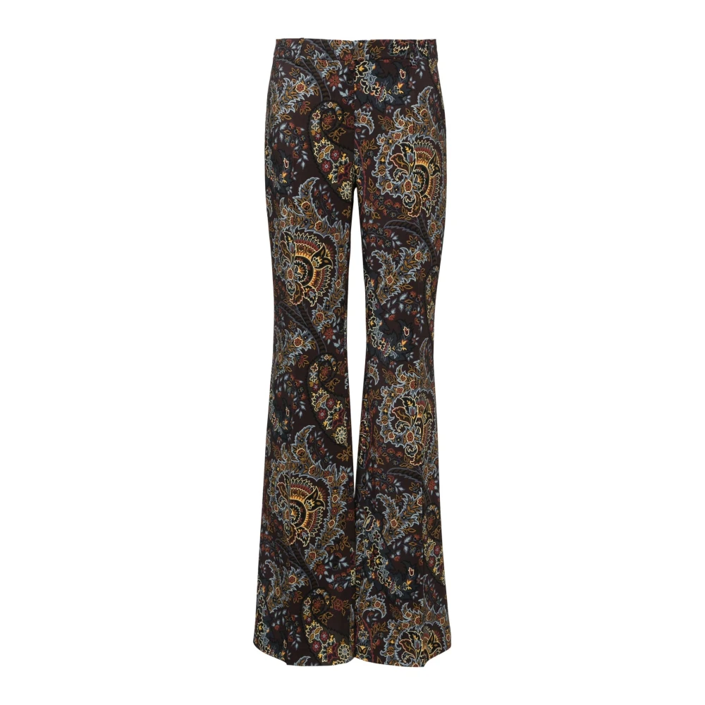 ETRO Bloemen Paisley Flare Broek Multicolor Dames