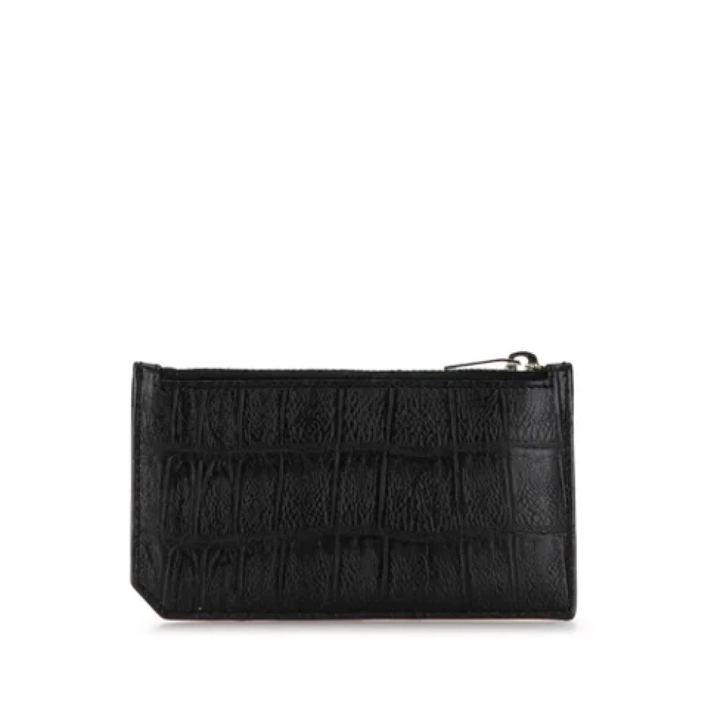 Yves Saint Laurent Vintage Pre-owned Leather wallets Black Dames