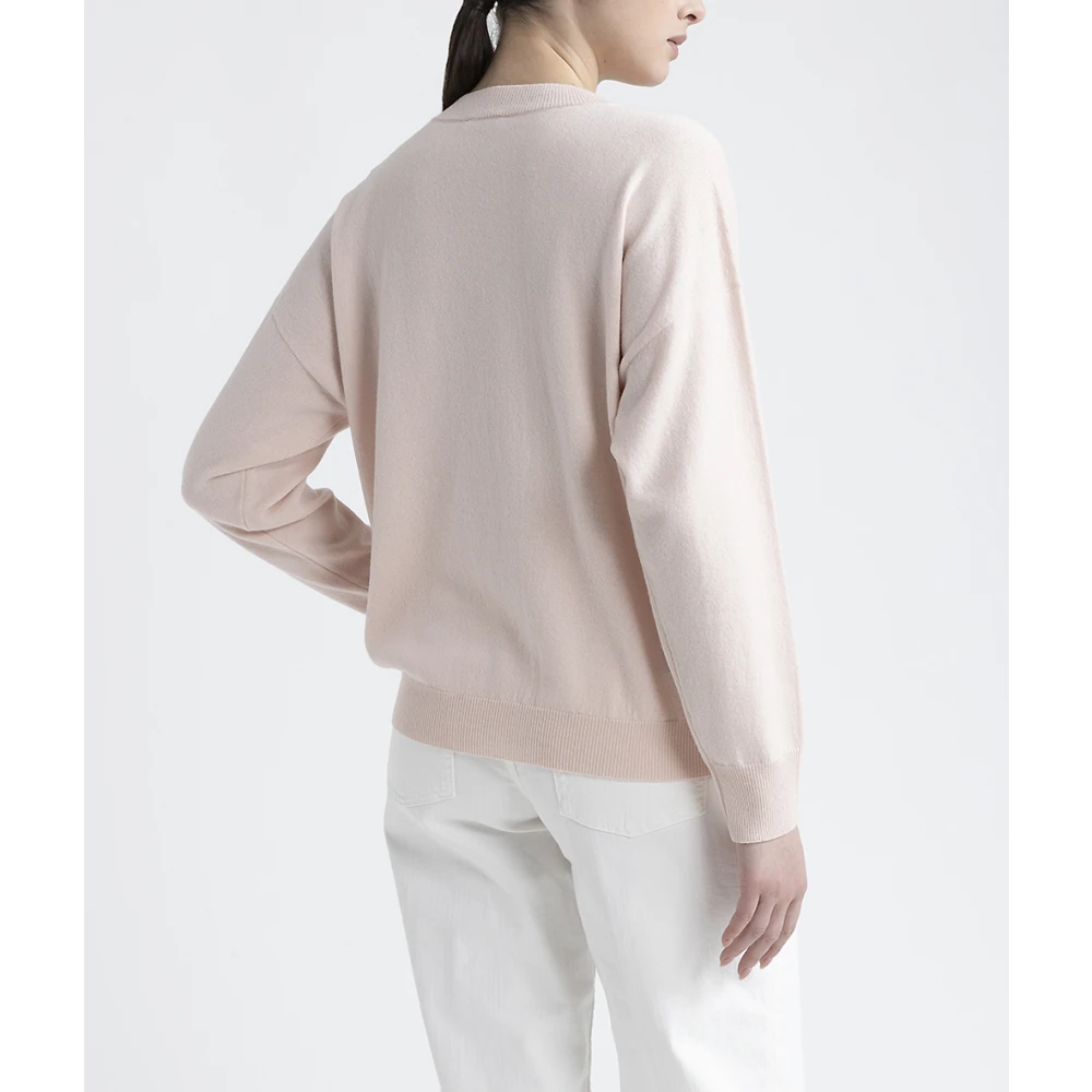 PESERICO Wol zijde en kasjmier trui Pink Dames