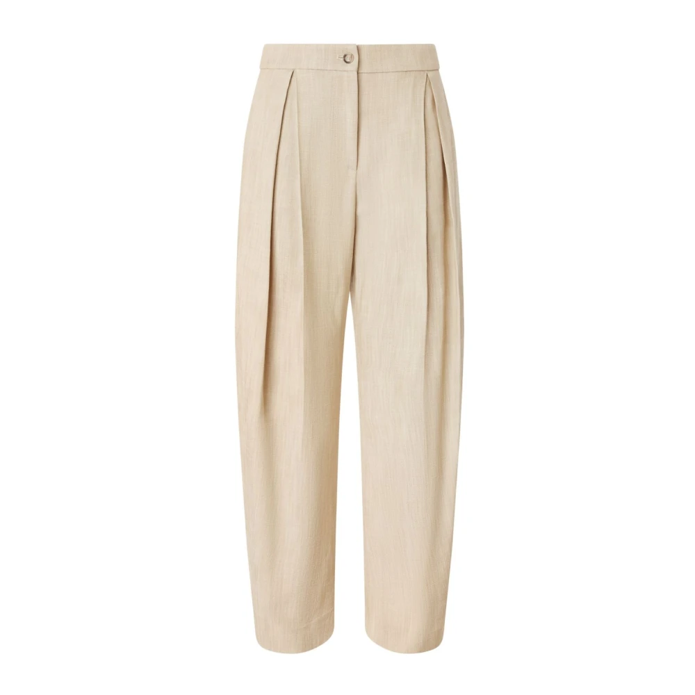 Pinko Beige Broek met Verborgen Rits Beige Dames