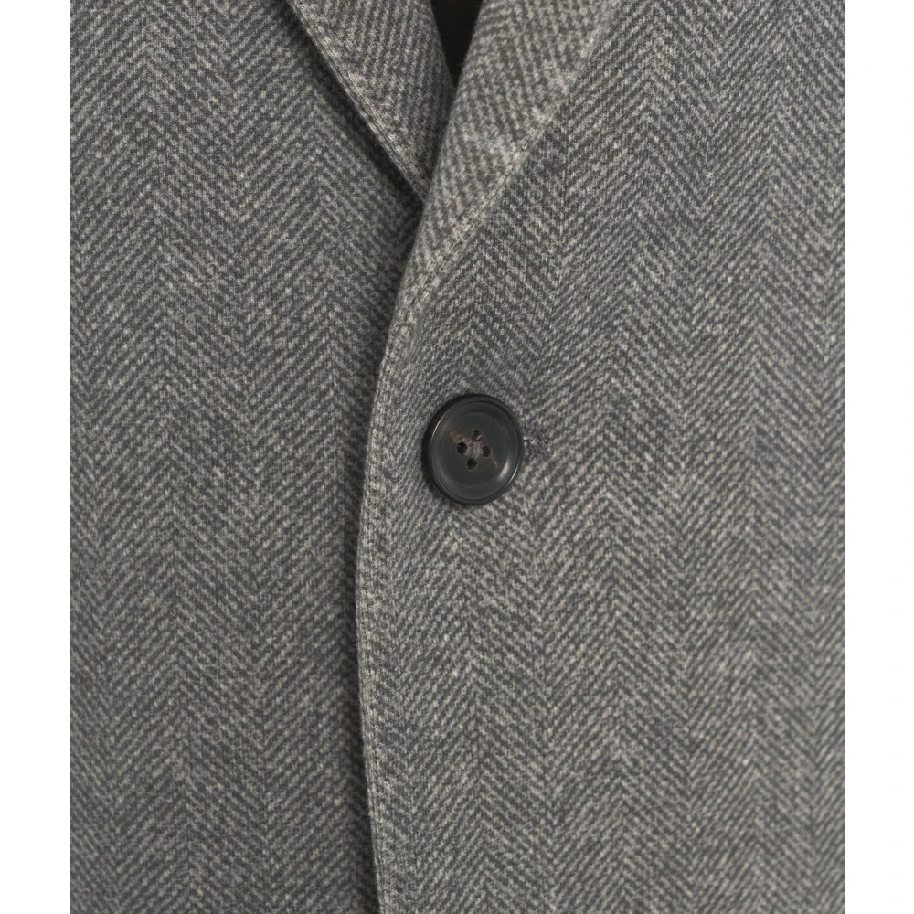 Circolo 1901 Blazer met Herringbone Patroon en Borstzak Gray Heren