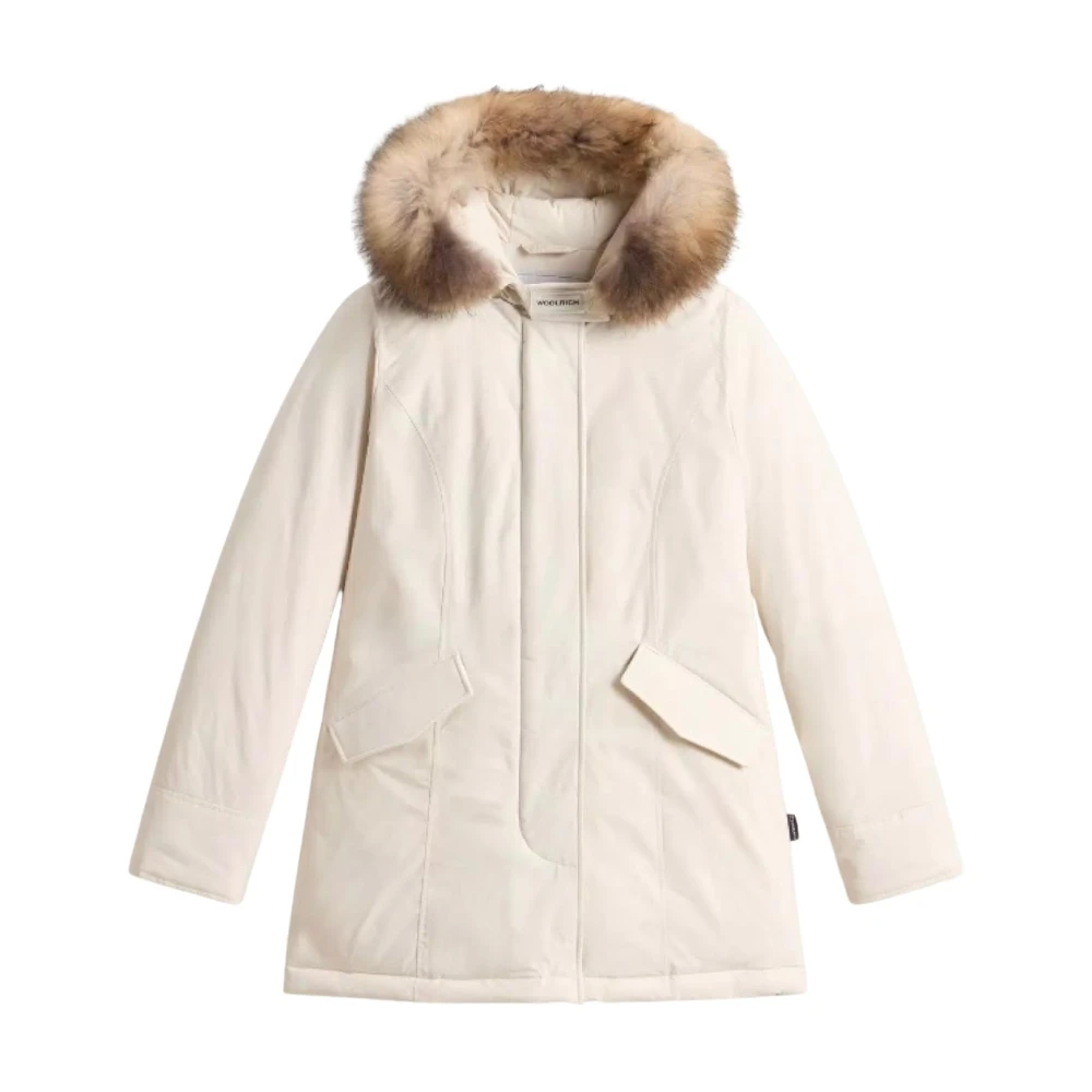 Woolrich Luxe Arctic Parka met Afneembare Capuchon Beige Dames