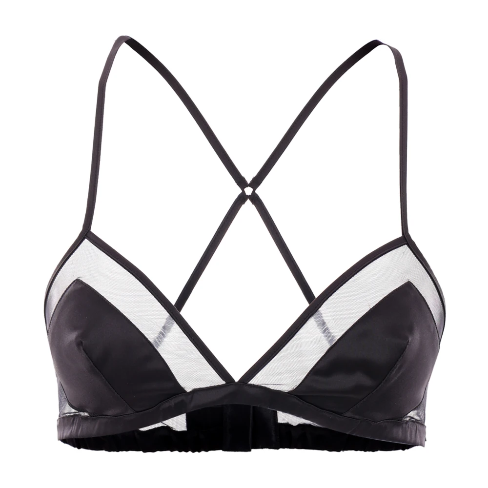 Dolce & Gabbana Black Sleeveless Tops, Female, M, Silk Top Made In Italy