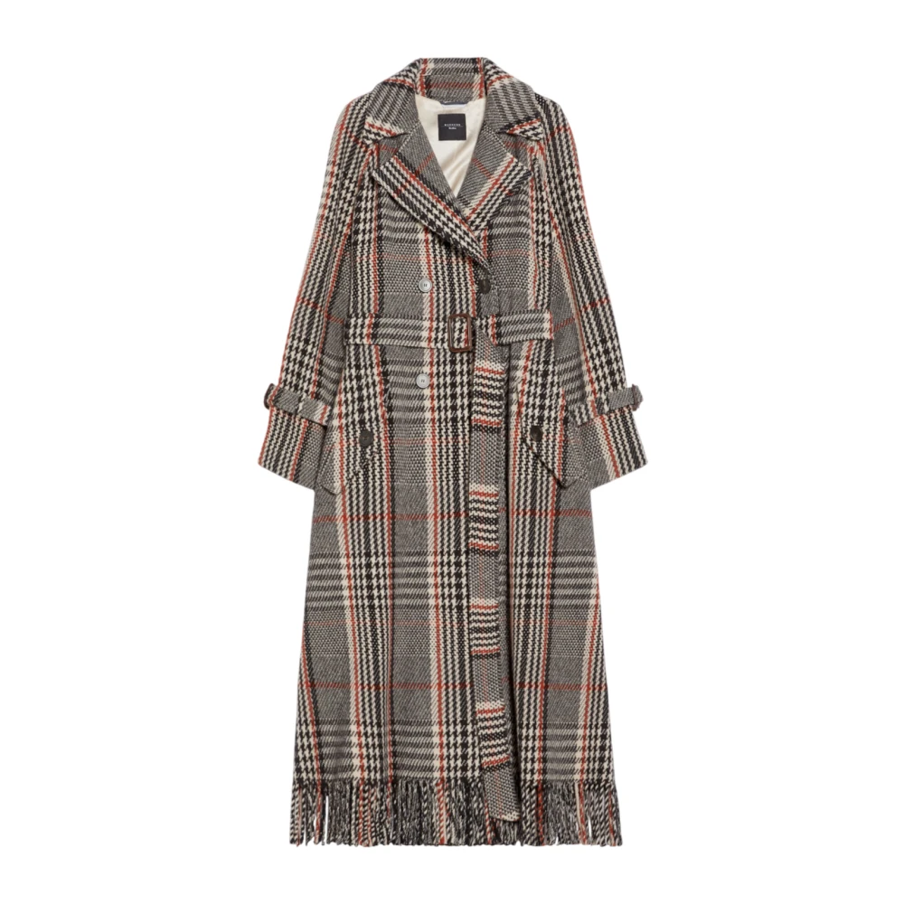 Max Mara Weekend Dubbelbreasted trenchcoat met ruitpatroon Multicolor Dames