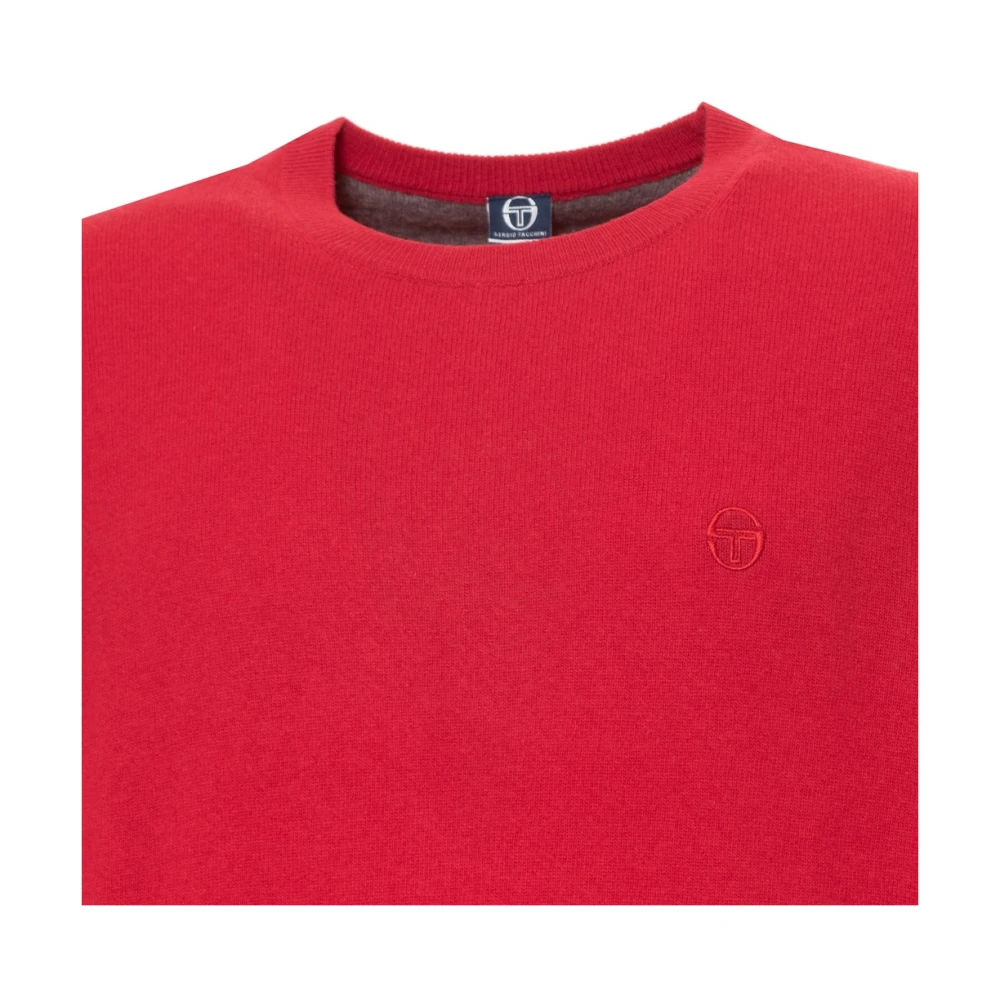 Sergio Tacchini Wollen Ronde Hals Trui met Zichtbaar Logo Red Heren