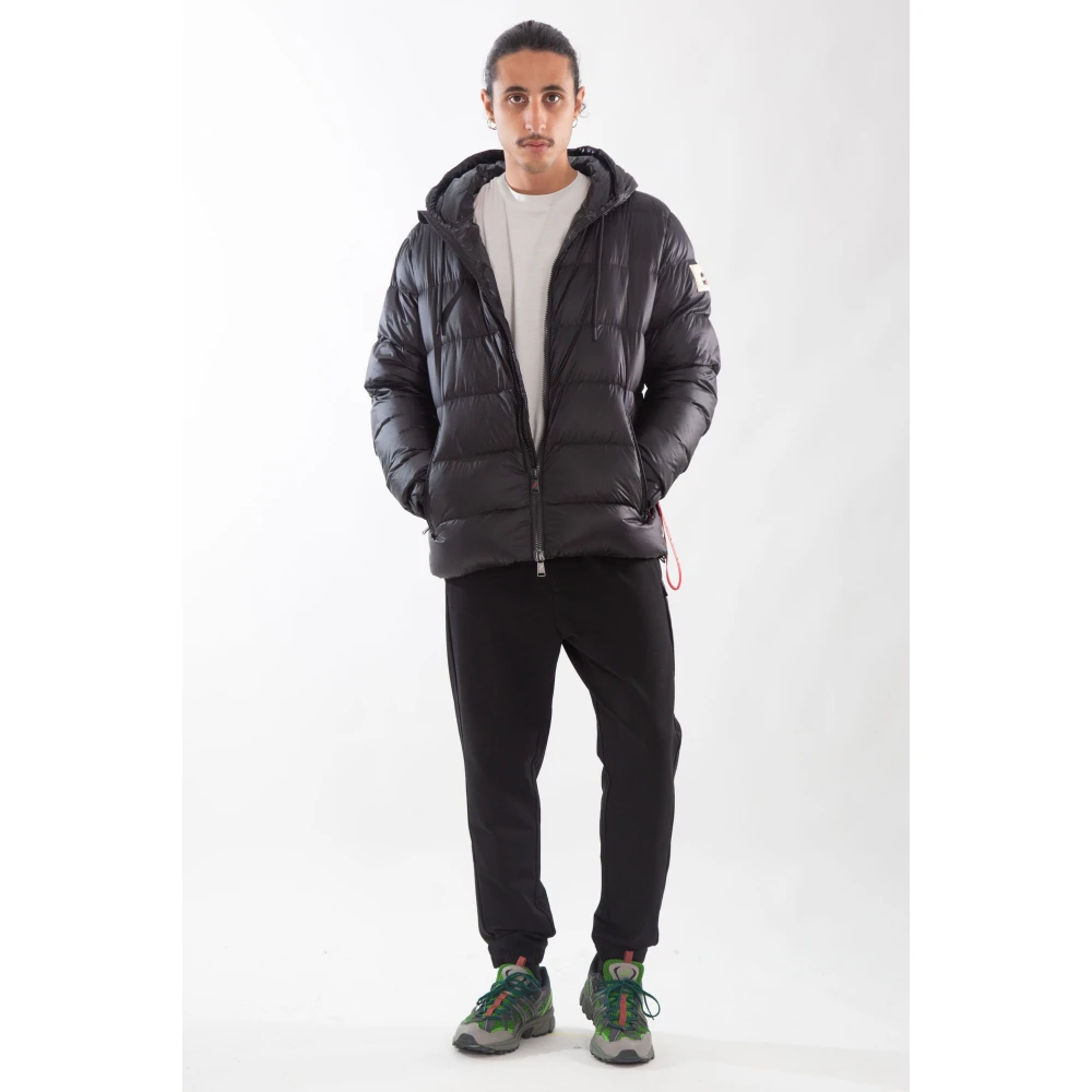 Afterlabel Glanzende Hooded Donsjas Black Heren