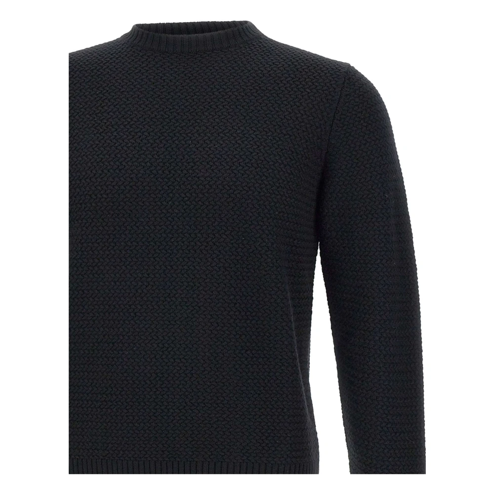 Filippo De Laurentiis Merino Wol Crew Neck Sweater Blue Heren