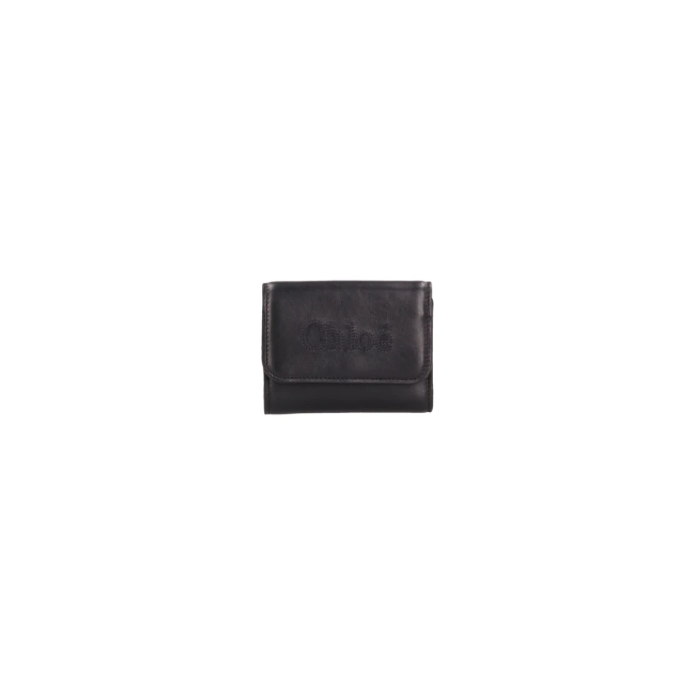 Chloé Women's Black Soft Leather Tri-Fold Wallet