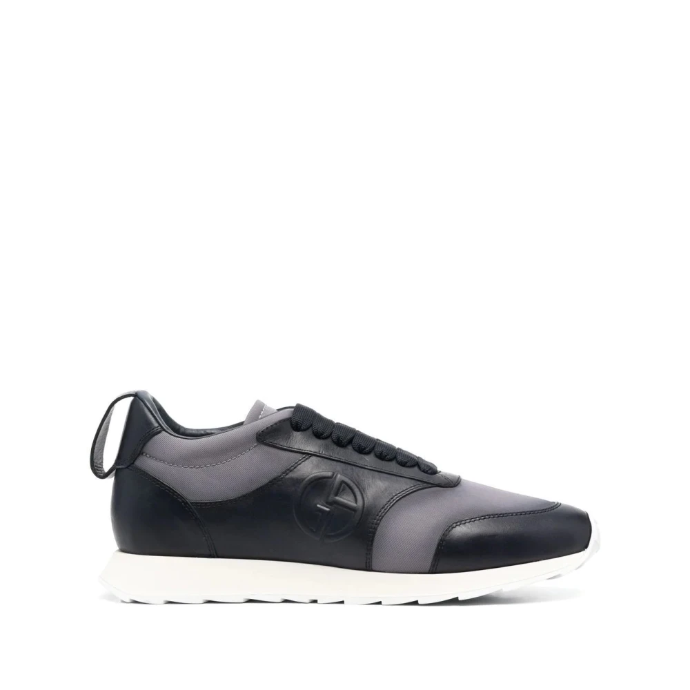 Giorgio Armani Men's Blue Sneakers, 11 Uk, Elegant Closed Flats Trainers Sneaker