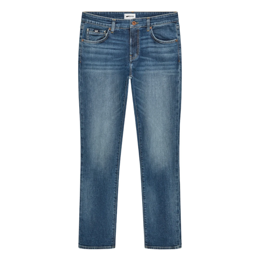 Gas Men's Blue Slim-Fit Denim Trousers - Slim Fit Jeans - W31 - Jeans