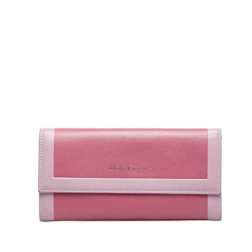 Salvatore Ferragamo Pre-owned Leather wallets Pink Dames