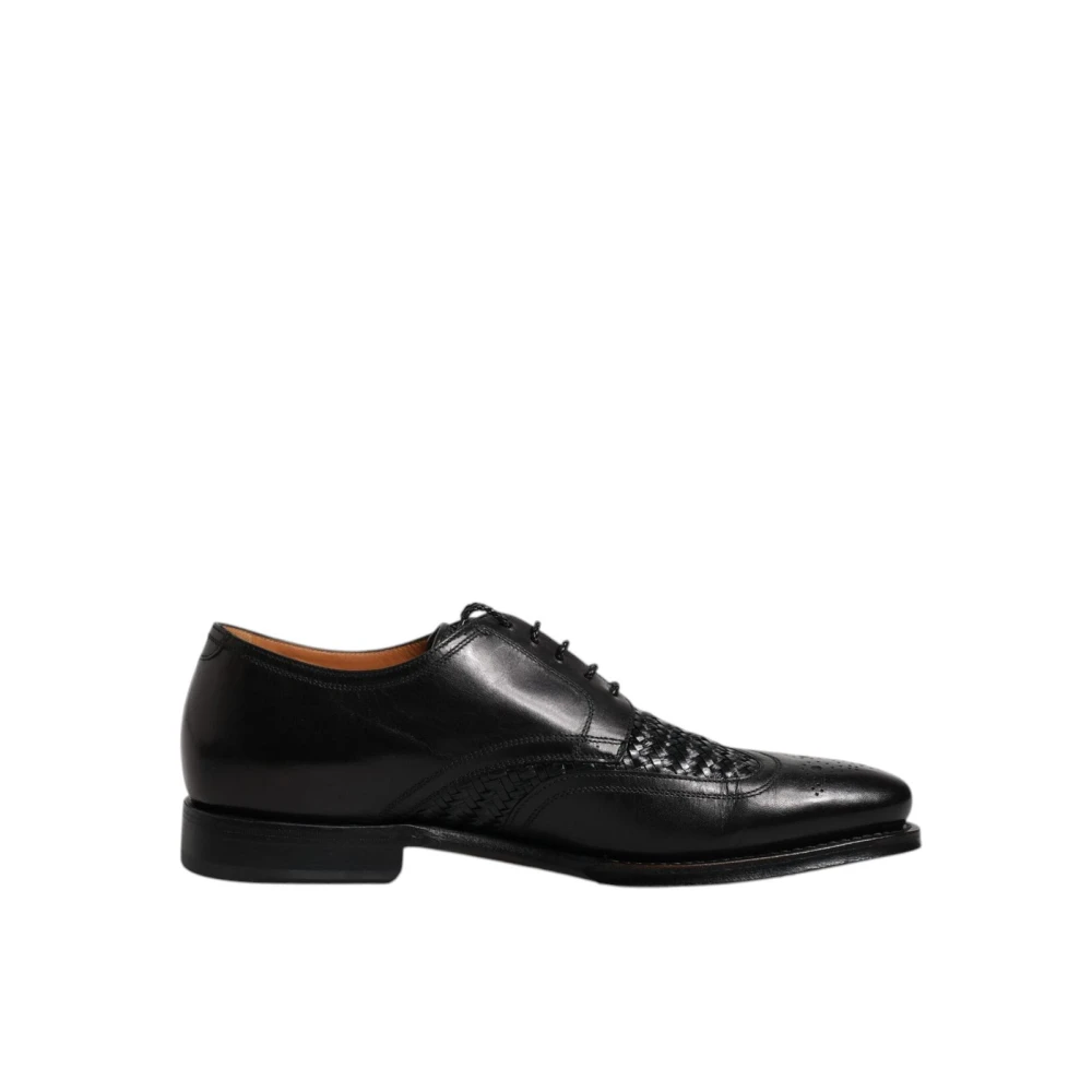Dolce & Gabbana Men's Black Weave Detail Oxford Shoes Mv6650 - Dress Shoes - 6 Uk- Shoes
