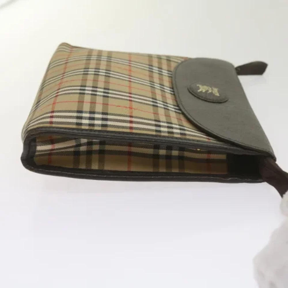 Burberry Vintage Pre-owned Canvas clutches Beige Dames