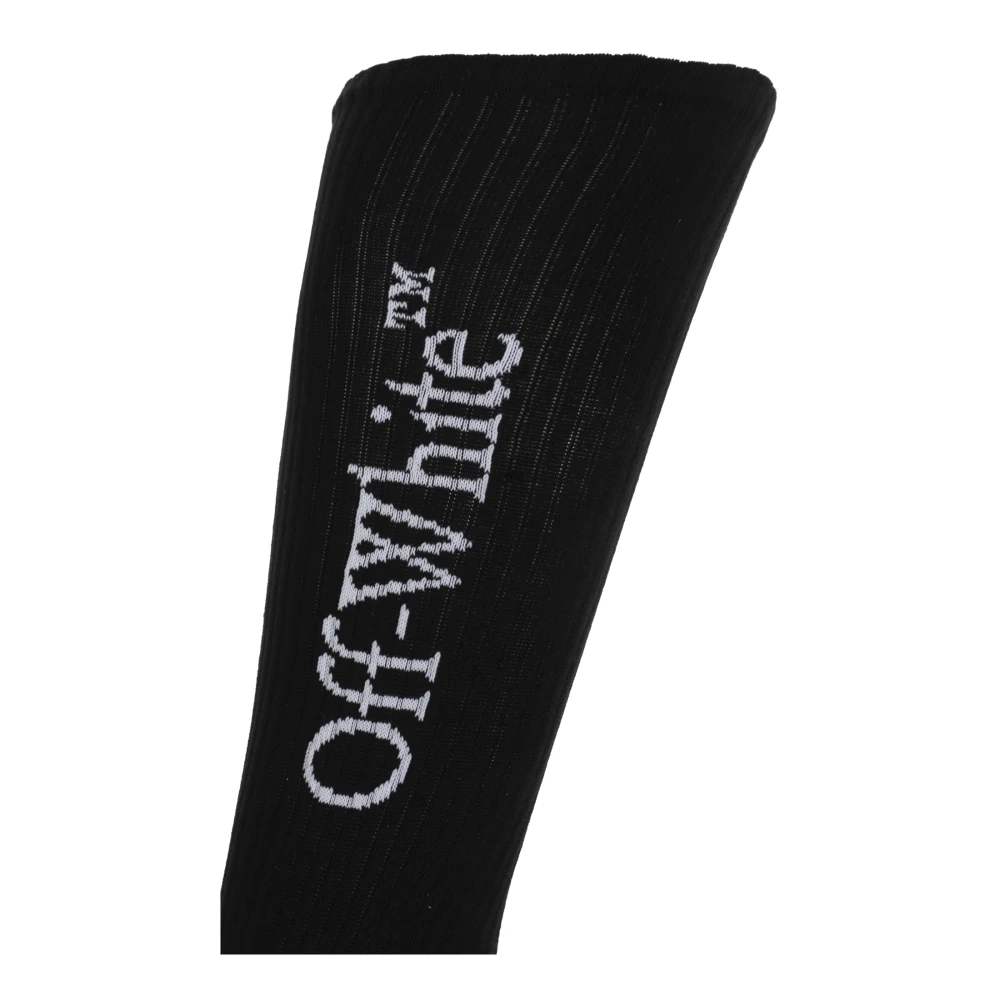 Off White Sokken met logo Black Heren