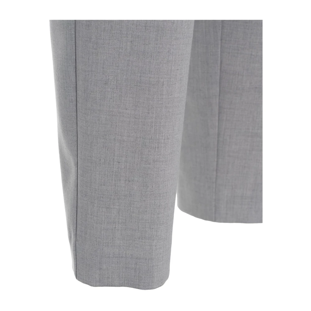 Ottod'Ame Grijze Chino Broek Elastische Taille Stijlvol Gray Dames