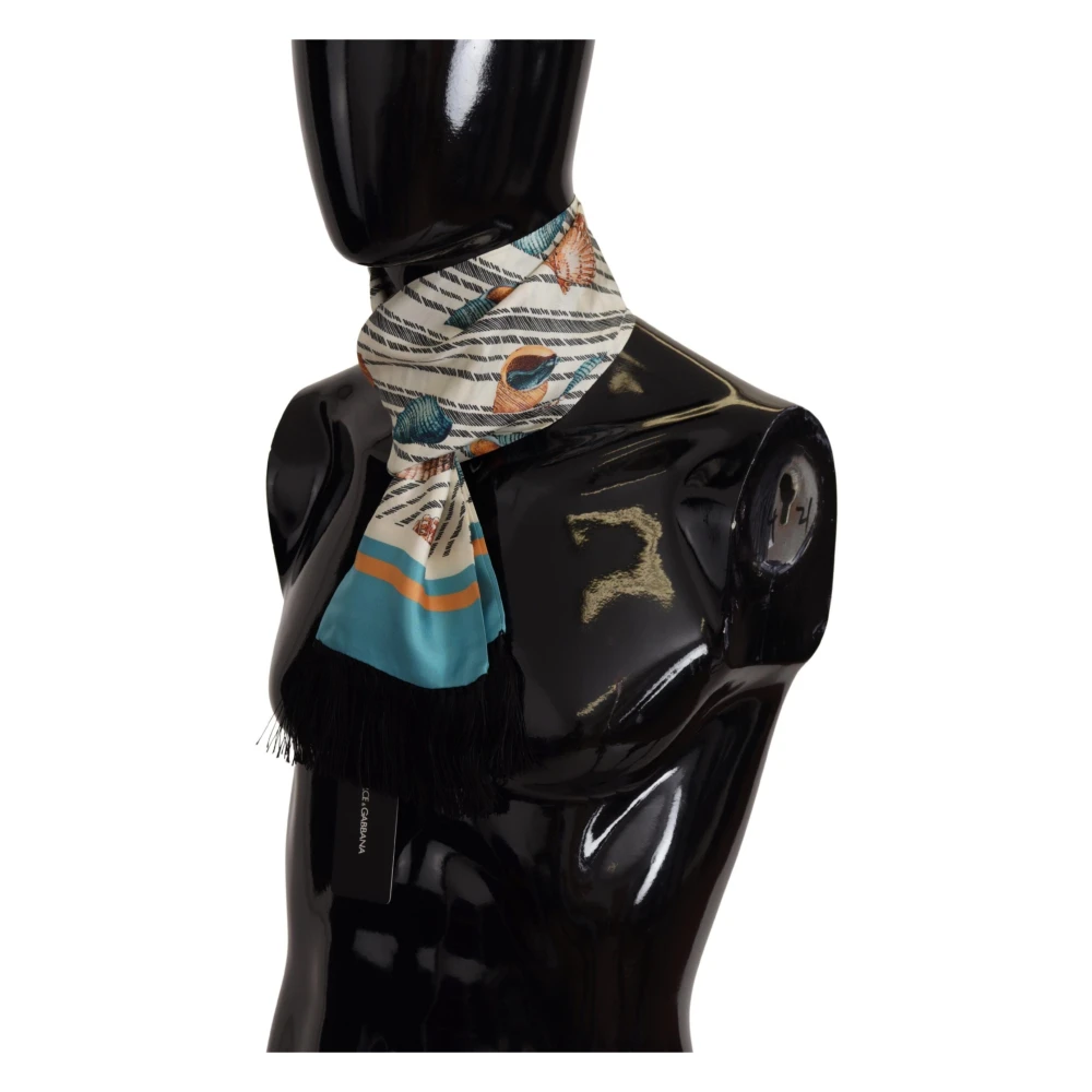 Dolce & Gabbana Luxe Zijden Schelp Sjaal Multicolor Heren