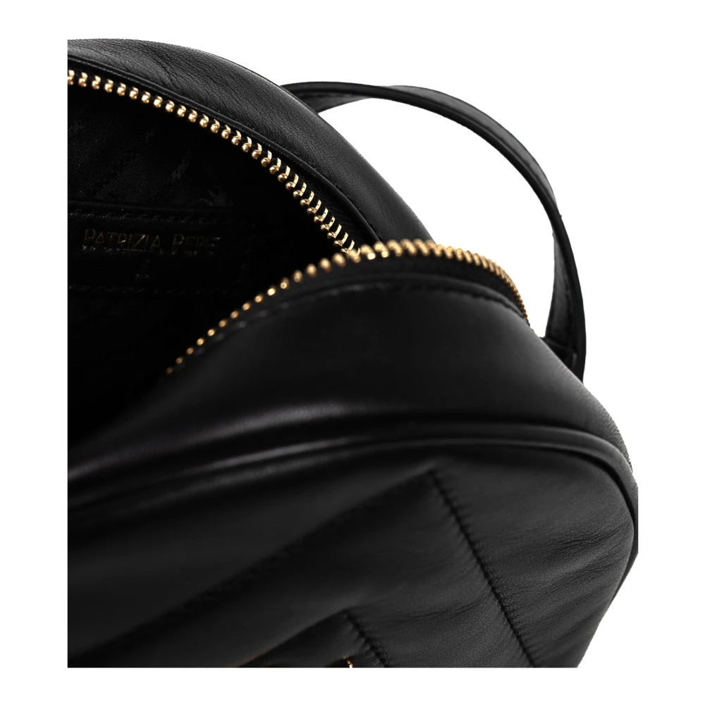 PATRIZIA PEPE Elegante Crossbody Tas met Logo Black Dames