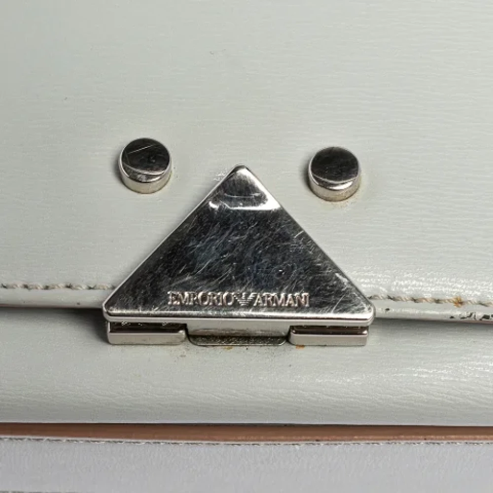 Armani Pre-owned Leather shoulder-bags Gray Dames
