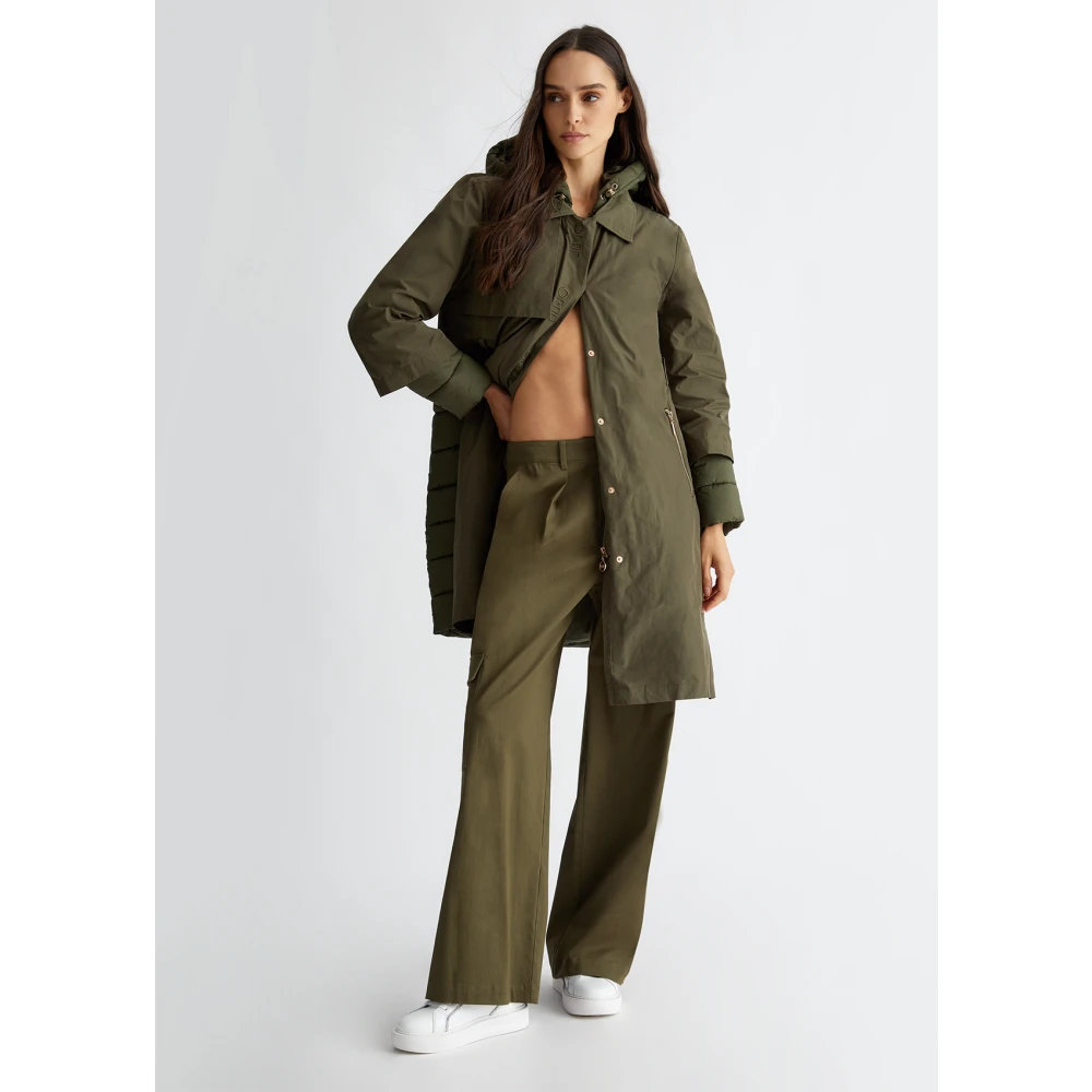 Liu Jo Cargo katoenen broek Green Dames