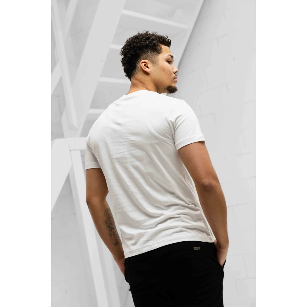 Versace Jeans Couture Wit V-Embleem T-Shirt Heren White Heren
