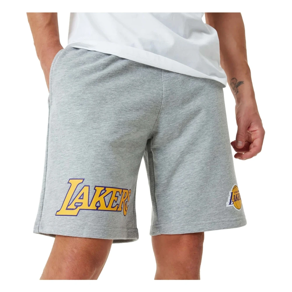 new era NBA Team Logo Los Angeles Lakers Shorts Gray Heren