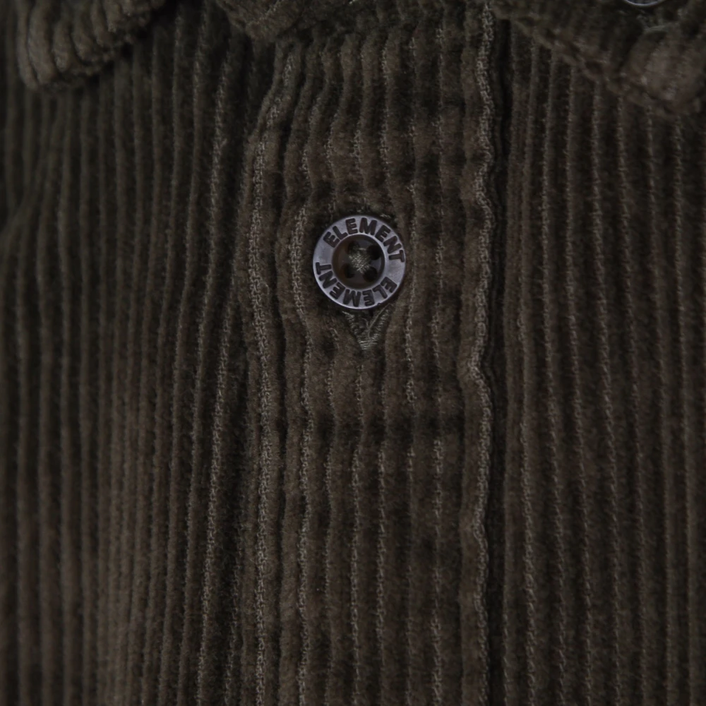 Element Bold Corduroy Overhemd met Lange Mouwen Green Heren