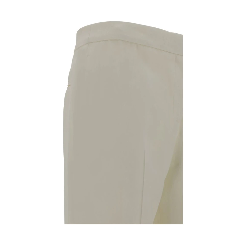 alexander mcqueen Hoge taille broek met voor sluiting White Dames