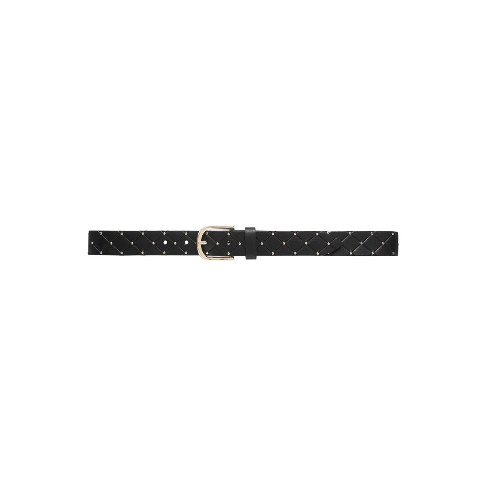 Depeche Women's Black Belts, 85 Cm, Stylish /Gold Jeans Belt