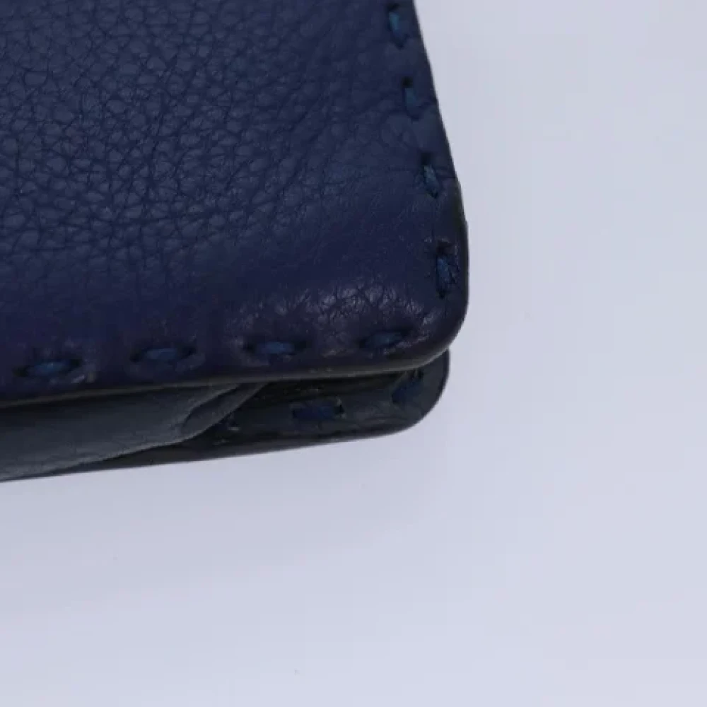 Fendi Vintage Pre-owned Leather clutches Blue Dames