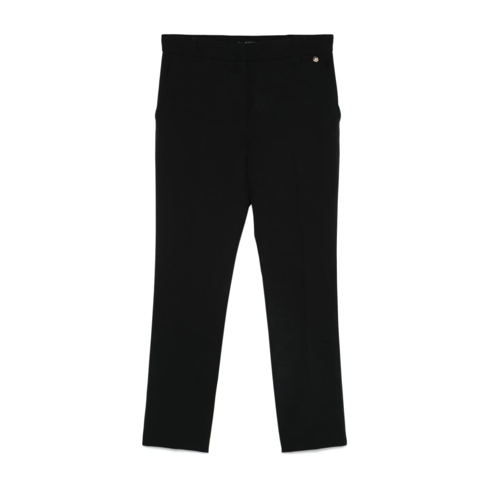 Liu Jo Zwarte stretchbroek met verborgen sluiting Black Dames