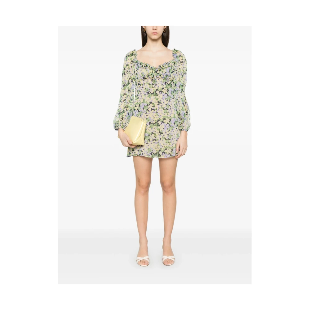 Raquel Diniz Bloemenprint Jurk met Gerimpelde Halslijn Multicolor Dames