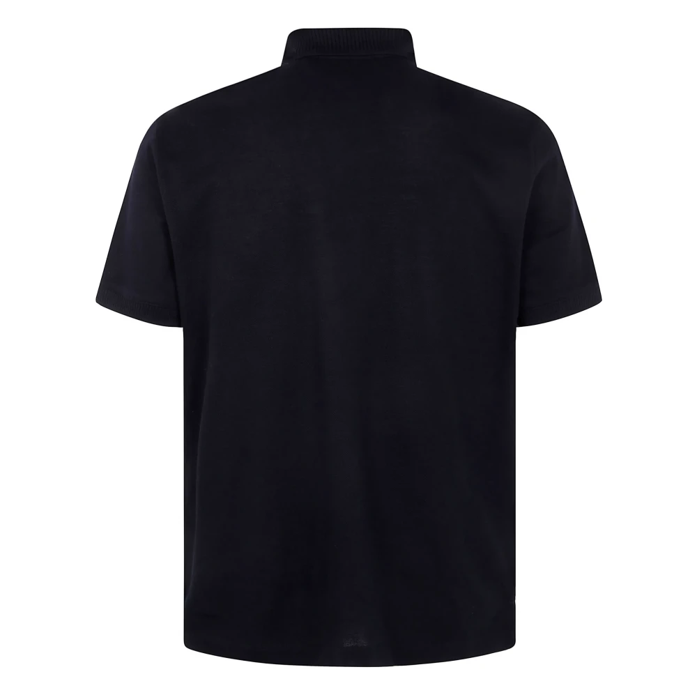 Emporio Armani Katoenen poloshirt met geborduurd logo Blue Heren