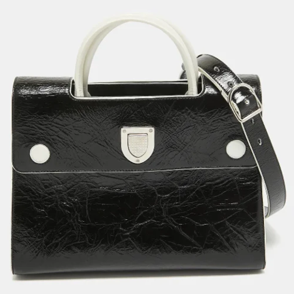 Dior Vintage Pre-owned Leather handbags Black Dames