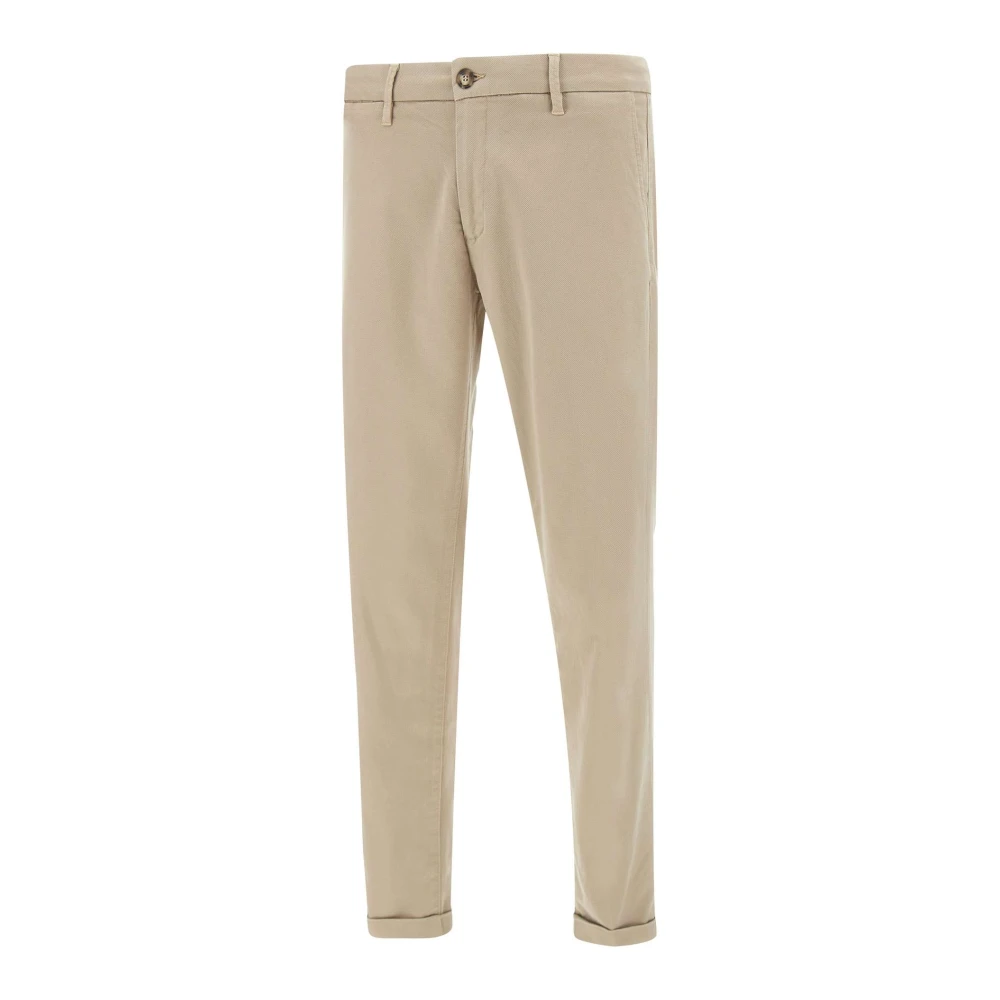 Beige Chinos Bukser Sand Bomull Blanding