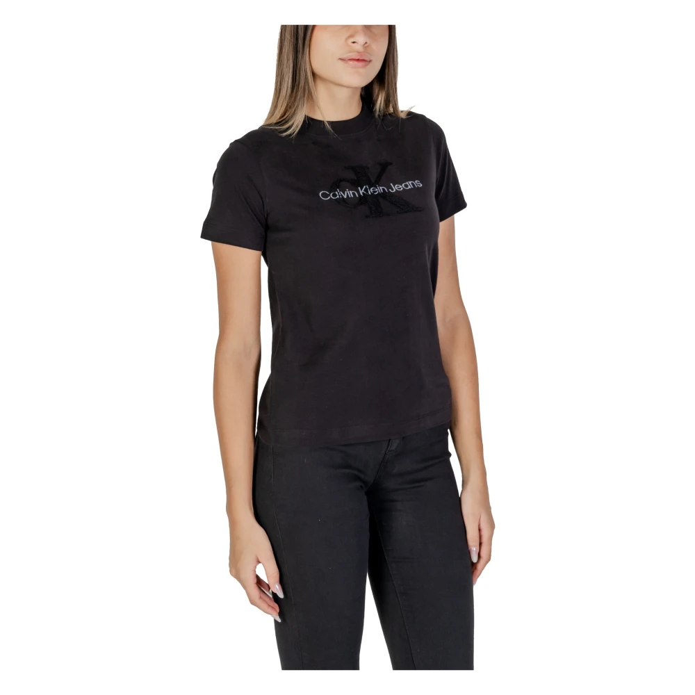 Calvin Klein Jeans Herfst Winter Dames T-shirts Collectie Black Dames