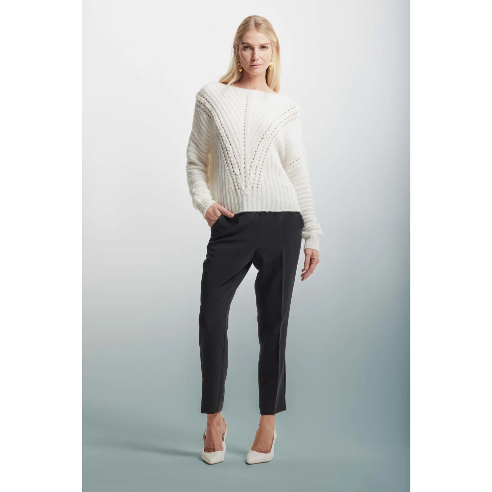 Kocca Elegante broek met glanzende details Black Dames