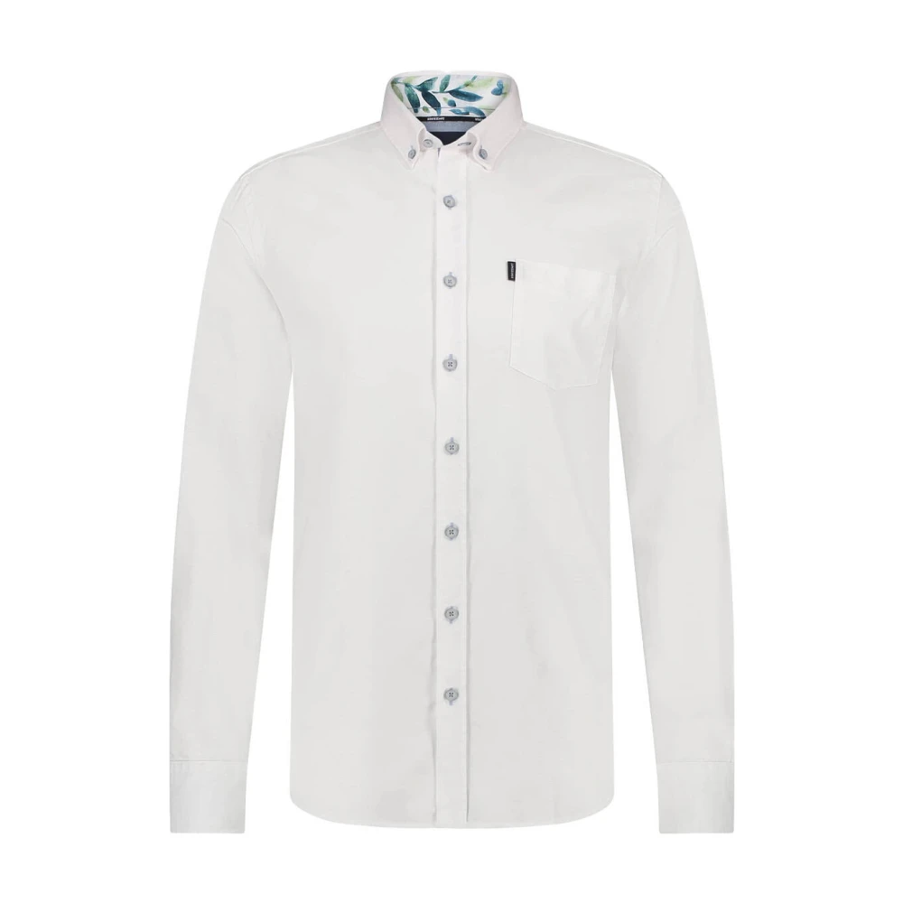 State of Art Effen Oxford Overhemd Lange Mouw White Heren